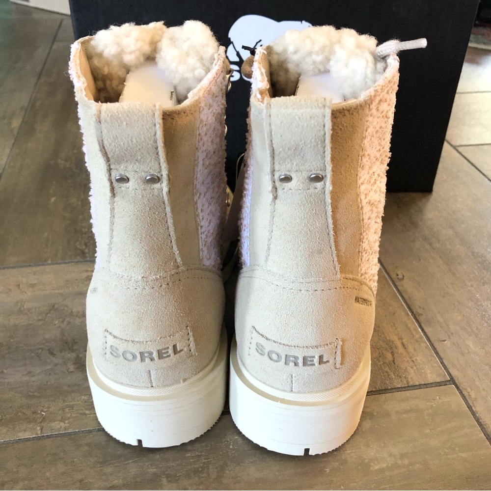 Sorel Lennox Lace Cozy Boots Ancient Fossil Women’s Size 6 NWT - Picture 3 of 9